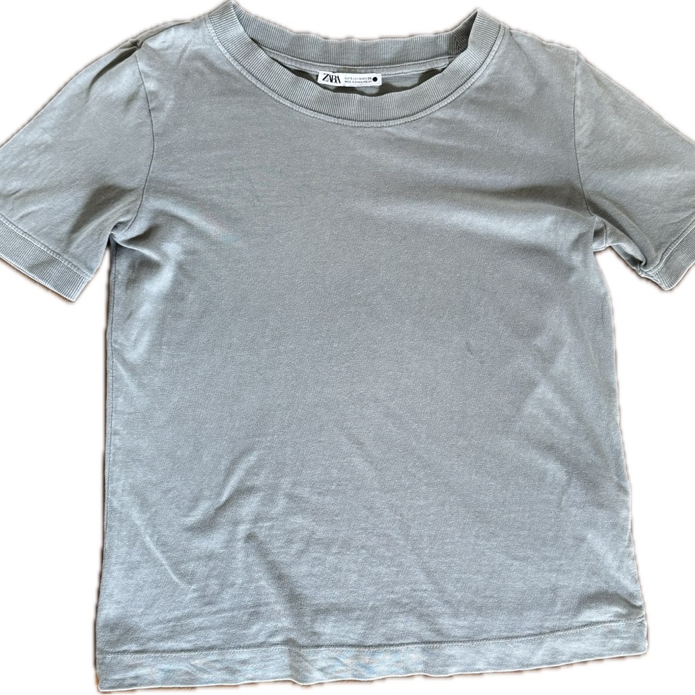 Zara Kids Light Gray Short Sleeve Tee